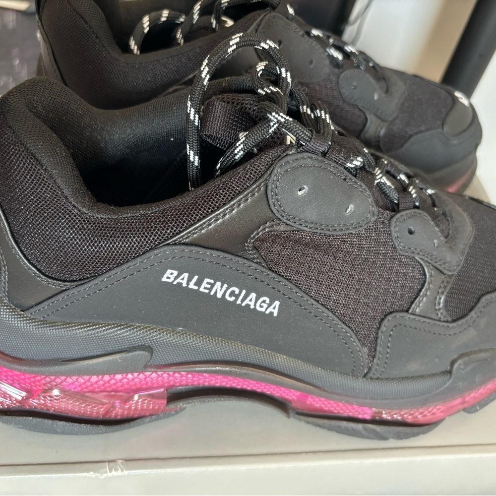 Balenciaga Triple S Sneakers Black/Plum - Picture 6 of 12